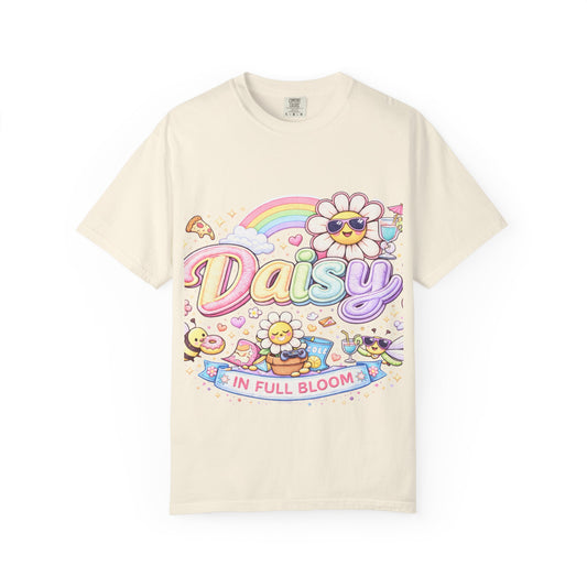 Daisy "In Full Bloom" T-Shirt — Cute Rainbow Flower Graphic Tee