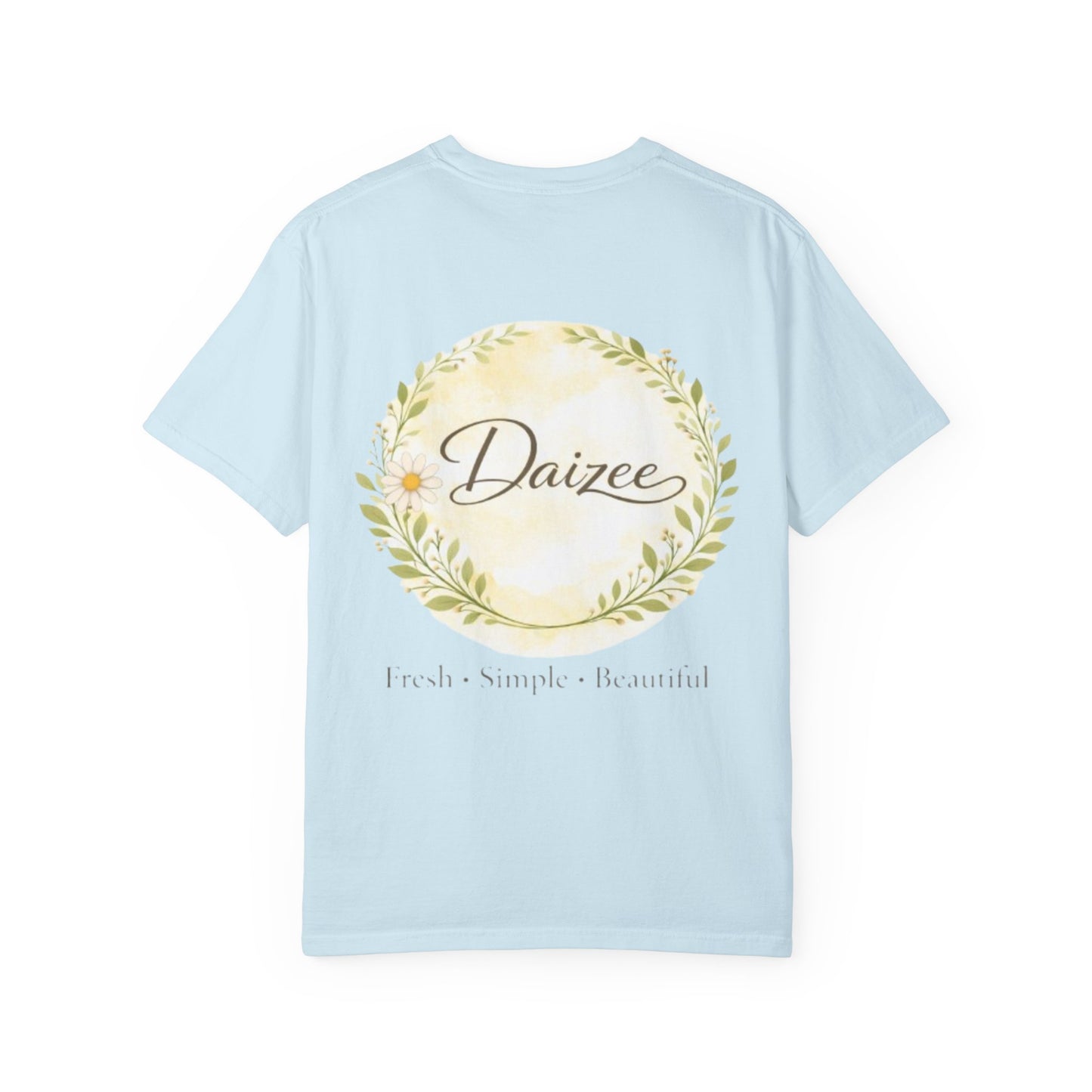 Daizee Floral Logo T-Shirt – "Fresh • Simple • Beautiful" Chest & Back Print