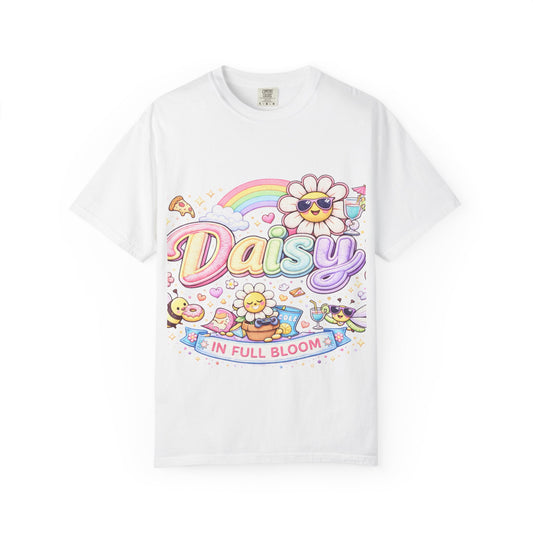 Daisy "In Full Bloom" T-Shirt — Cute Rainbow Flower Graphic Tee