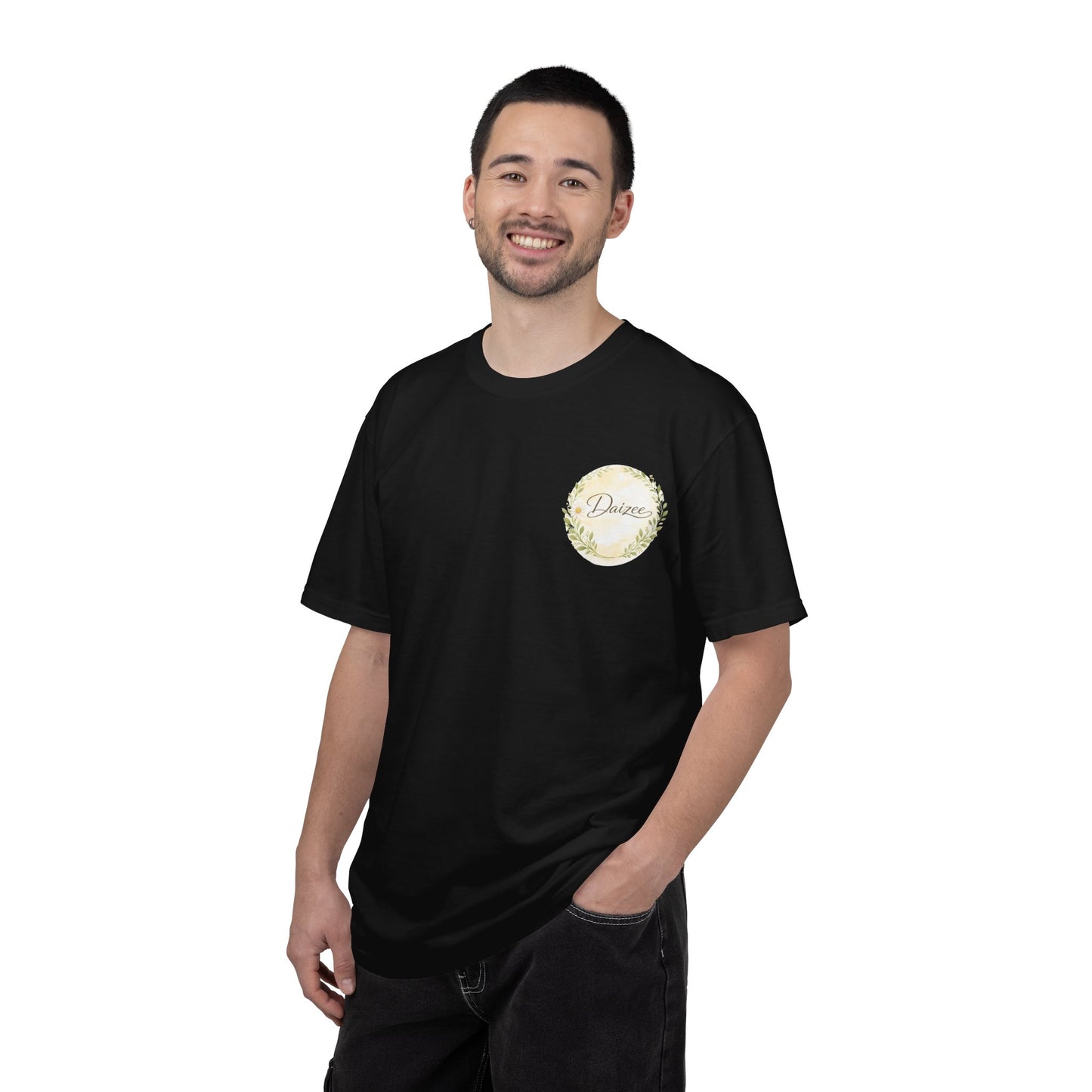 Daizee Floral Logo T-Shirt – "Fresh • Simple • Beautiful" Chest & Back Print