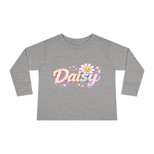 Daisy Toddler Long Sleeve Tee — Cute Flower Name Top for Kids