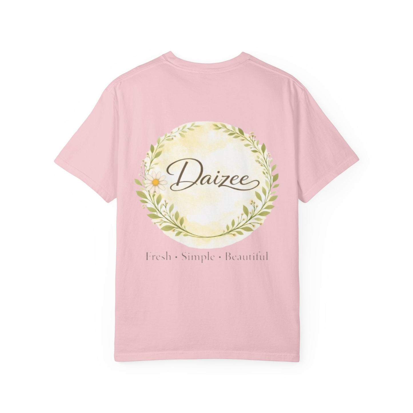Daizee Floral Logo T-Shirt – "Fresh • Simple • Beautiful" Chest & Back Print