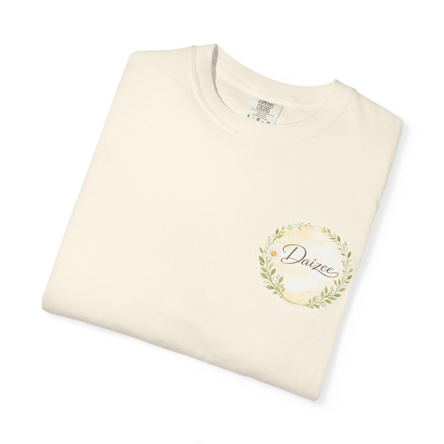 Daizee Floral Logo T-Shirt – "Fresh • Simple • Beautiful" Chest & Back Print