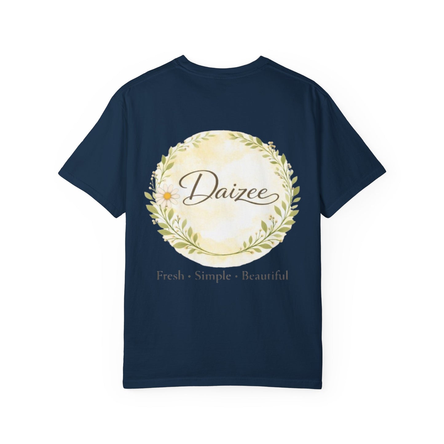 Daizee Floral Logo T-Shirt – "Fresh • Simple • Beautiful" Chest & Back Print