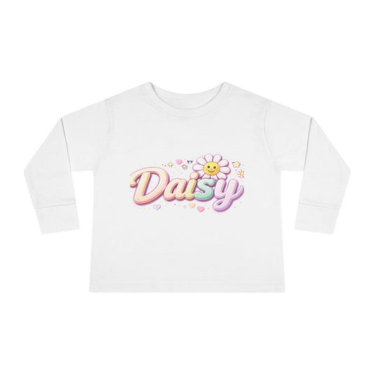 Daisy Toddler Long Sleeve Tee — Cute Flower Name Top for Kids