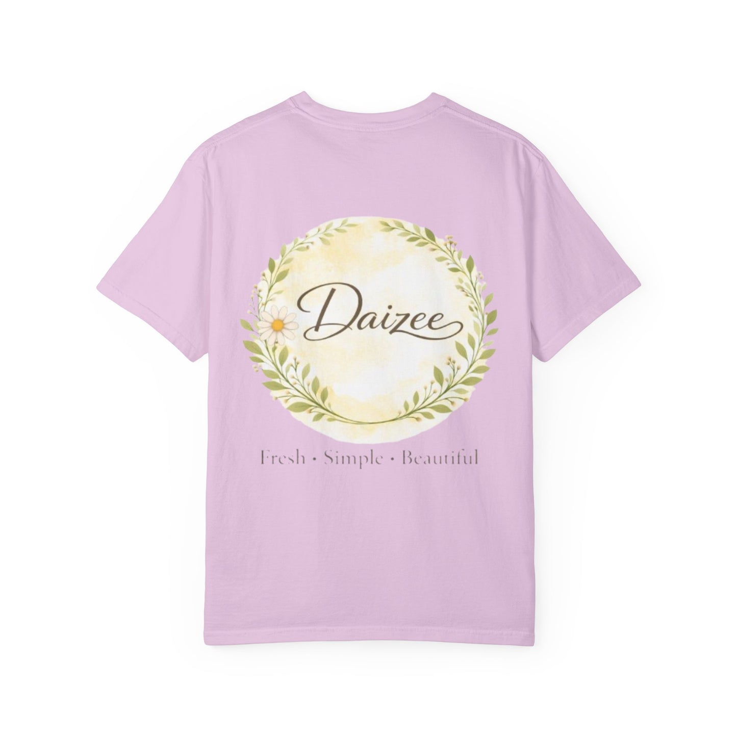 Daizee Floral Logo T-Shirt – "Fresh • Simple • Beautiful" Chest & Back Print