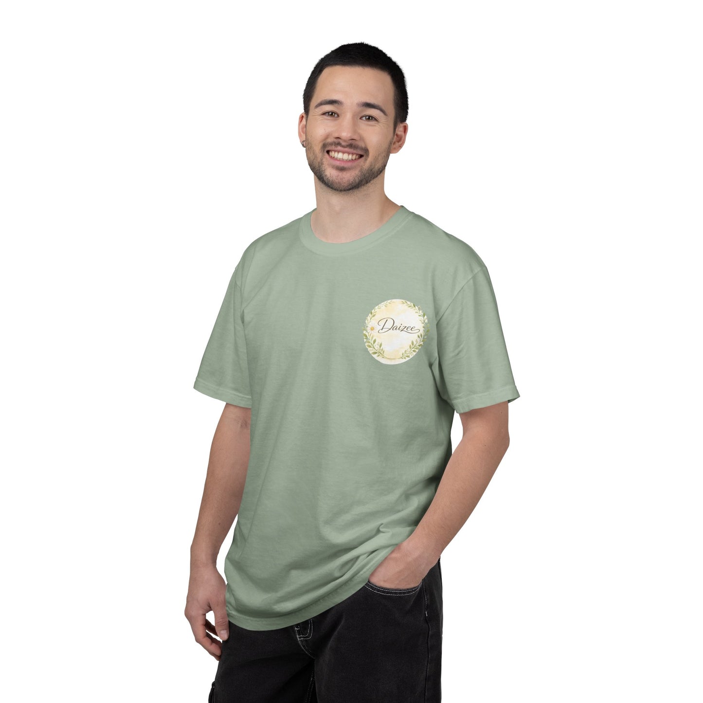 Daizee Floral Logo T-Shirt – "Fresh • Simple • Beautiful" Chest & Back Print